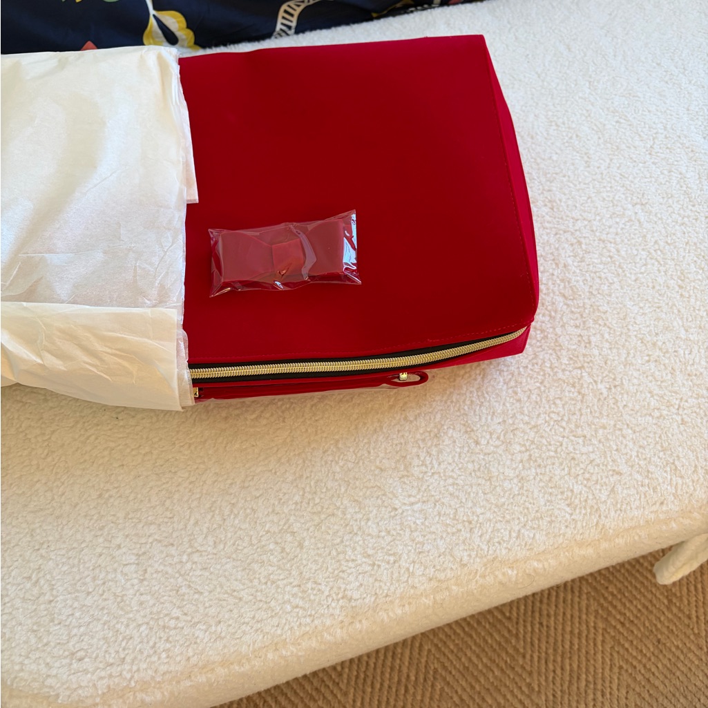 Estee Lauder Red Cosmetic Bag Brand New Never Used